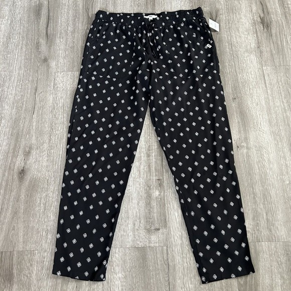 Women’s Vans Austin Ankle Pants Lightweight Black Diamond Juniors Sz Large Crop - Picture 4 of 13